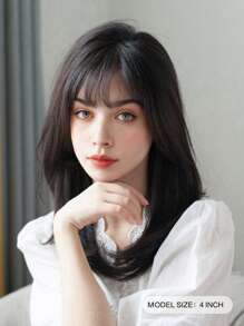 3 件装带发夹的软垫合成天然接发，耐热纤维，隐形轻巧，适合女士（四种颜色可选）