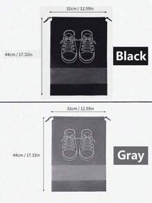 20 Peças Sacos de Cordão para Sapatos de Viagem, Bolsas de Armazenamento à Prova de Poeira, Organizadores de Sapatos de Tecido para Viagens, Exterior, Transparente, À Prova d'Água - Multicolorido - Visão 9