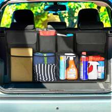 1 pièce Organisateur de coffre de voiture, Organisateur de siège arrière suspendu de voiture avec 8 grands sacs de rangement. Organisateur de coffre pour gain d'espace dans les SUV et les camions