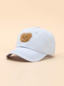 1 pieza Gorra de béisbol infantil con diseño de oso de dibujos animados, sombrero para protección solar para niño/niña de 3 a 6 años para exteriores