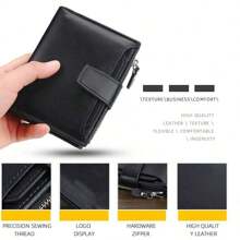 Herr Myntväska Plånbok Herr PU Läder Plånbok Dragkedja Korthållare Pengväska Plånbok Herr - Svart - Visa 7