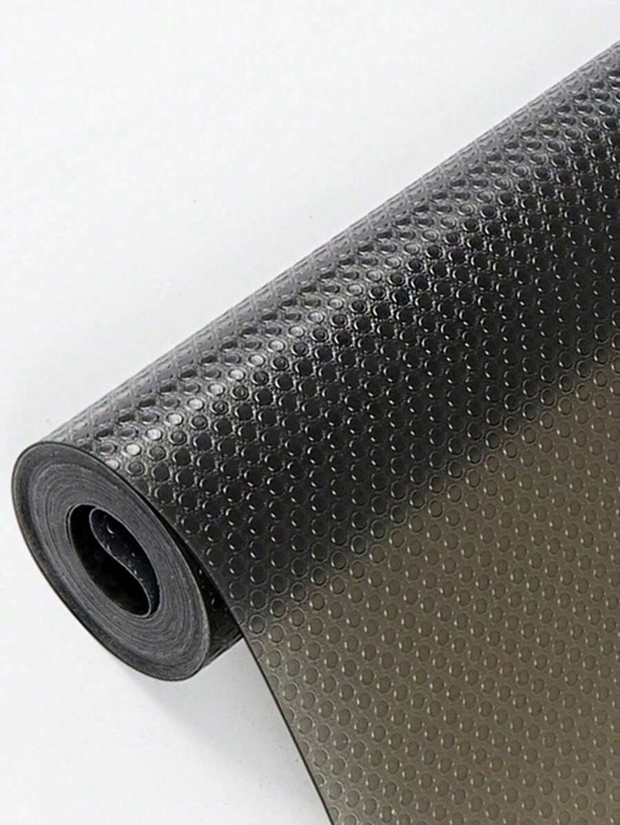 1 Rotolo di spessa fodera per ripiani nera, adatta per armadi da cucina, fodera antiscivolo per cassetti, fodera per armadi lavabile in EVA, tappetino per frigorifero facile da tagliare, scelta primaverile/estiva, regali per damigelle, decorazione per camera da letto, spiaggia, viaggio, per uomo e donna, vacanza, oggetti carini - nero - Visualizzare 1