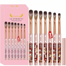 Acrylic Nail Brush Set - Acrylic Nail Brushes For Acrylic Application, Acrylic Powder Brushes For Acrylic Nails Tool Set For Nail Extension & 3D Carving, For Girls Women Wife Girlfriend Lover Valentine's Day Gifts