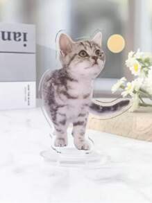 1pc Custom Acrylic Stand - Personalized Pet Standee, Custom Dog & Cat Photo Stands, Family Photo CutOuts, Unique Home Decor, Stocking Stuffers, Perfect Gift For Pet Lovers, Family, And Friends, Reusable,Multi-Functional,Ornamental,Stylish,Exquisite,High-Quality,Cute,Custom,Personalized,Unique,Ideal Gifts For Him,Ideal Gifts For Her,Her,Boyfriend,Girlfriend,Dad,Mom,Family,Friends,Son,Daughter,School Students,Workers,Kids,Office,Tea Room,School,Home,Customized Crafts,Home Refresh
