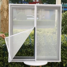Handmade Pure White Anti-Mosquito Window Net With Zipper, Home Use Moth Proof Screen Window Curtains, Bedroom Window Insect Screen With Zipper Opening For Ventilation And Privacy Gifts Birthday Graduation - Pure White - View 13