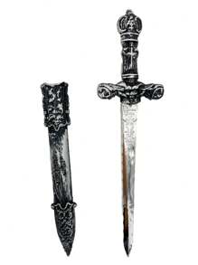 1pc Prop Replica Plastic Toy Sword For Stage Performance, Knight Sword, Caribbean Pirates Costume Accessory Halloween - Multicolor - View 7