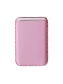 1 pieza Soporte de tarjetas magnético de piel sintética, estuche compacto y práctico para tarjetas, compatible con 12/13/14/15/16 con pegatina trasera para almacenar tarjetas bancarias/de identificación/de acceso y monedas