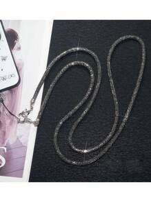 Correa para bolso de hombro desmontable de lujo con cuentas de cristal, correa cruzada de cadena de moda para bolso para mujeres, adornada con cristales para regalos de alta gama para madre, familia, amigos, cumpleaños, vacaciones, adorno para teléfono, cordón para teléfono