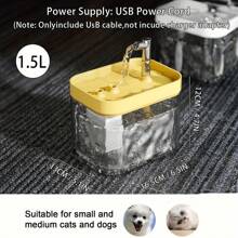 Đài phun nước tự động cho mèo 1,5L, Bát uống nước tuần hoàn cho thú cưng, Trạm cung cấp nước cho mèo và chó - Nhiều màu - Xem 7