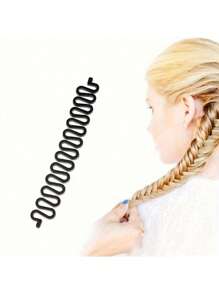 1pc Herringbone Braiding Hair Styling Tool, Hair Bun Maker, Daily Hair Accessory, French Braiding Magic Twist Holder For Beginners, Girls, Women