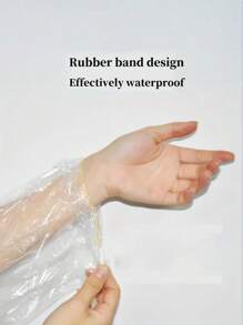 6pcs Disposable Raincoat Adult Pullover Poncho High Pressure PE Thickened Material Outdoor Hiking Rafting - Multicolor - View 3