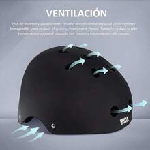 Hirola Casco de Patinaje para Adultos y Jóvenes y Niños Ajustable, Casco para Bicicleta, con Forros Extraíbles de Ventilación, Ideal para Varios Deportes, Ciclismo, Scooter, Motocicleta - es - Ver 5