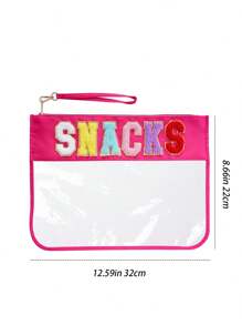 Women's Practical Snack Storage Bag PVC Zipper Storage Bag Cosmetic Bag Convenient Washing Bag