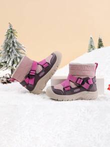 Annil Girls' Shoes In Children's Shoes. Thermal Lined, Thickened And Warm For Winter. Children's Snow Boots That Are Waterproof And Anti - Slip. - Red - View 9