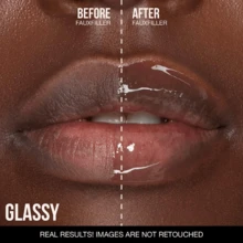 HUDA BEAUTY Lip Gloss Plumper For Fenty Beauty High-Shine Non-Sticky Formula With Vitamin E Lip Filler Effect & Hydrating Gloss 0.13 Oz/3.9 ML-Faux Filler Shiny Non-Sticky Lip Gloss-Size 0.13 Oz / 3.9 ML - Glassy - 查看 2