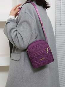 Square Bag Neutral Crossbody Bag Wear-Resistant Oxford Cloth Mobile Phone Bag Shoulder Bag Out Backpack Mini Bag Small Bag Purse - Multicolor - View 10