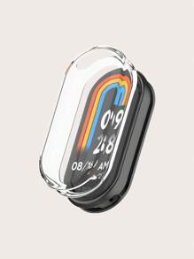 1pc Solid Color Casual Electroplated Full-Coverage Anti-Scratch TPU Protective Case Compatible With Xiaomi Mi Band 9