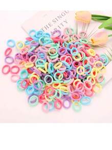 100/200/500 piezas Gomas de pelo de algodón sin daño (aproximadamente 2.54 cm)