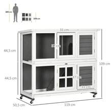 PawHut Pet Houses & Cages - White - View 8