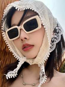 1 chiếc khăn tam giác đan móc tua rua hình nấm, băng đô cài tóc phong cách đồng quê Pháp ngọt ngào cho bé gái đi chơi hàng ngày, khăn trùm đầu thời trang đan móc, phụ kiện tóc cho các bữa tiệc ngày lễ, băng đô thời trang cho nữ. - Đỏ - Xem 5