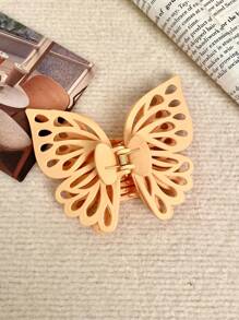 1件，女士大号哑光亮面蝴蝶镂空夹双盘发夹时尚马尾发爪适合送给女性朋友的精美礼物（颜色鲜艳） - 彩色 - 查看 16