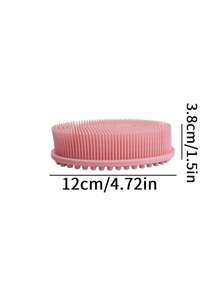 Silicone Shampoo Shower Brush, Double-Sided Massage Bath Brush, Silicone Body Scrubber For Shower, Body Exfoliating Brush, Premium Silicone Loofah, Head Brush, For Cleaning Dirt And Stains, Soft Home Bathroom Decor Fall Decor Back To School - Multicolor - View 8