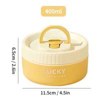 Portable 304 Stainless Steel Thermal Lunch Box With Cutlery&Lunch Bag, Cute Capybara Pattern Leak Proof Bento Box, Microwave Safe&Hot Water Heating, Insulated Anti Scalding Lunch Container, Reusable Fruit Salad Food Storage Container, Suitable For Student And Adult Use In School, Office, Outdoor Camping, Picnic, Travel