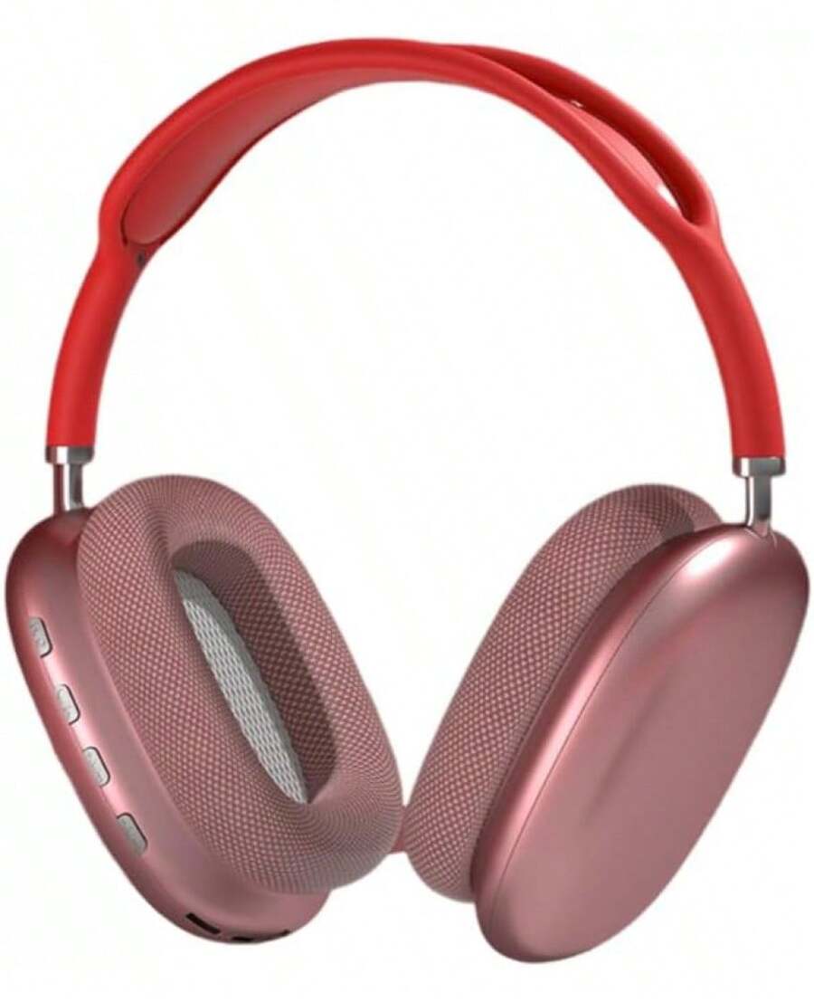 Headband Wireless Headset, Bluetooth Headset, Built-In Call Microphone, TF Support, 3.5mm Cable Connection - Đỏ - Xem 1