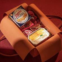 Imitation Leather Red Wine Gift Box, Large Capacity, Portable, New Chinese Style, Suitable For Mother's Day, Weddings, Thanksgiving, New Year, Bridal Parties, Birthdays, Housewarming, Father's Day, Multifunctional Storage Bags, Party Souvenirs, Red Wine Gift Bags