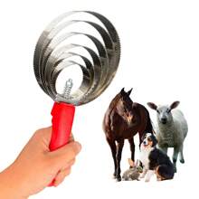 Cepillo Peine Dentado Deslanador Brusa Seis Anillos Circulos Y Cuatro Anillos Circulos Para Bueyes, Ovejas, Caballo, Perros, Conejos Ligero Ideal para Retirar Exceso de Pelo Promueve un Pelaje Saludable - Seis Circulos - Ver 1