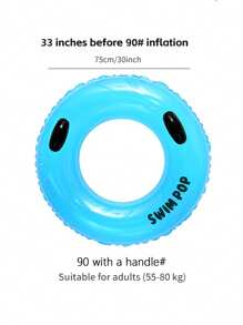 1 pieza Flotador inflable transparente para piscina y playa, accesorio perfecto para regalo de verano - Azul - Ver 8