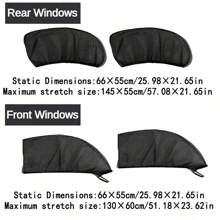 Tấm che nắng chống muỗi, cách nhiệt chống tia UV, lưới chắn nắng phản quang cho kính xe hơi Sedan/SUV (Trước khi mua, vui lòng xem video thực tế và so sánh kích thước cửa sổ trước khi đặt hàng) - A - Xem 4