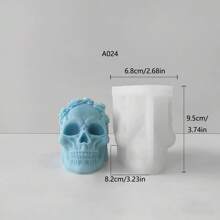 Multifunctional Skull Shaped Silicone Candle Mold - White - View 4