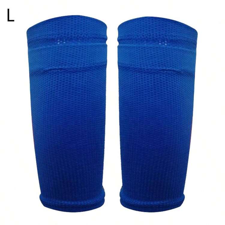 1 Pair Soccer Shin Guards With Pockets, Breathable Soft Double-Layer Sports Leg Protectors, Outdoor Sports Equipment - Multicolor - View 12