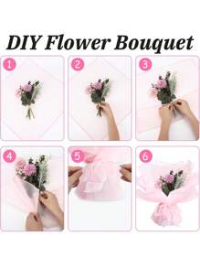 MEHELANY 20/10/5/1pcs/Pack Floral Wrapping Paper - Waterproof Bouquet Wrapping Paper For Valentine's Day, Suitable For DIY Handmade, Floral Supplies, Wedding, Birthday Gift Packaging, Gift Wrapping, Bouquet Packaging, DIY Flower Arranging, Mother's Day, Birthday, Wedding, Graduation Ceremony And Anniversary - Autumn Pink - View 4