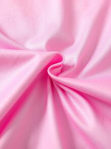 Baby Girl Unicorn Print Patchwork Denim Effect Sleeveless Round Neck A-Line Dress - Pink - View 6