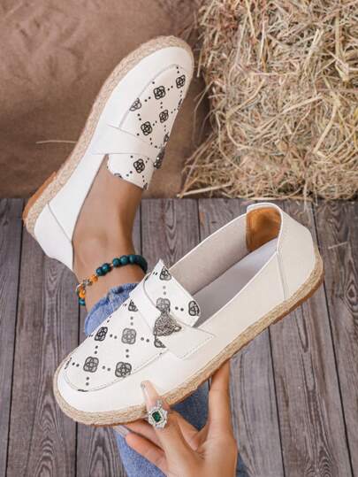 New Style Low-Top Round Toe Slip-On Flats, Versatile Minimalist Round Toe Loafers Casual Shoes