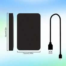 [Hot Products] 2TB External Hard Drive, External HDD, Ultra High-Speed Data Transfer, USB 3.0, Large Capacity HDD, 2TB 2.5 Inch, Portable External HDD, Ultra-Thin, Shockproof Body, Easy To Carry, Portable Removable Drive, External, Compact HDD. - Black - View 3