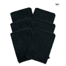 6 pièces Gants de bain doux en moufle, gants exfoliants microfibre pour le corps, gants réutilisables pour le démaquillage, style européen, 15 x 20 cm