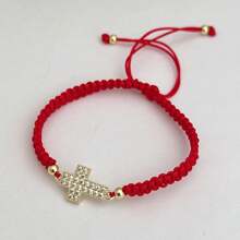 1pc Fashion Religious Cross Braided Bracelet, Suitable For Daily Wear/Festival Gift - Style1 - View 10