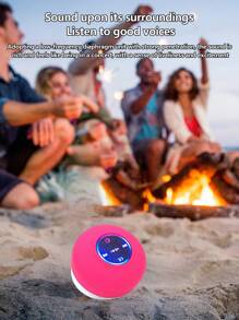 Tragbarer kabelloser Lautsprecher mit großem Saugnapf - Mini Subwoofer für Zuhause, Saugnapf Lautsprecher für Schreibtisch & Bad, wasserdicht