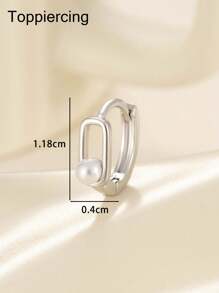 Toppiercing 1 对独特的几何空心软骨夹式耳环，适合女孩