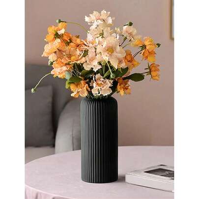 1 件装塑料花瓶、花盆、人造花瓶、花卉容器、家居装饰花瓶、干花花瓶、鲜切花花瓶、DIY 花盆、种子托盘，适用于家居装饰、桌面装饰、干/鲜花插花