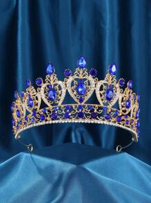 Women's Princess Crown Headpiece, Birthday Queen Black Crystal Crown, Suitable For Party, Birthday, Halloween, Photography, Gift-Giving, Christmas And Other Occasions - Multicolor - View 3