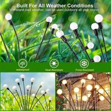 NetHong 2x 10LED Solar Light Garden Firefly Lights Swaying Path Lamp Outdoor Waterproof - 10LED-warm Light - View 6