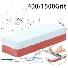 1pc 400/1500 Grit Double-Sided Knives Whetstone Professional Grinding Stone Knife Sharpener Kitchen Tool Double-Sided Whetstone Dual Purpose Oil Stone 98*32*20MM Small Grinding Block