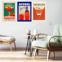 1 幅无框海报墙艺术复古卡通果汁海报和印刷饮料帆布画俱乐部酒吧商店家居装饰 - 彩色 - 查看 26