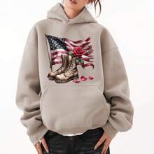 1/2/3 Pcs Anniversary Theme Heat Transfer Patches, Plastic, Washable & Ironable, Cartoon Soldier Boot & Rose Flag Design, Suitable For DIY T-Shirts, Hoodies, Jeans, Backpacks, Tote Bags, Pillows, Retro Baseball Caps, Patriotic Decoration