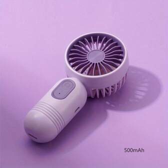 Mini Portable Fan  Cute Handheld Fan Battery Operated Lightweight Small Personal Fan With 3 Speeds And USB Rechargeable Eyelash Fan For Stylish Girl Kids Women Men Office Outdoor Travel Camping