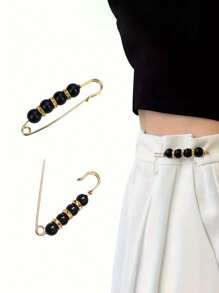 12pcs Waist Clip Brooches, Used To Secure And Prevent Low-Cut Dresses From Exposing, Also Can Decorate Jackets, Cardigans, Sweaters - Multicolor - View 5